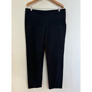 QL2  Quelledue Womens Black Dress Office Pants Side Zipper Straight Leg EUR 52